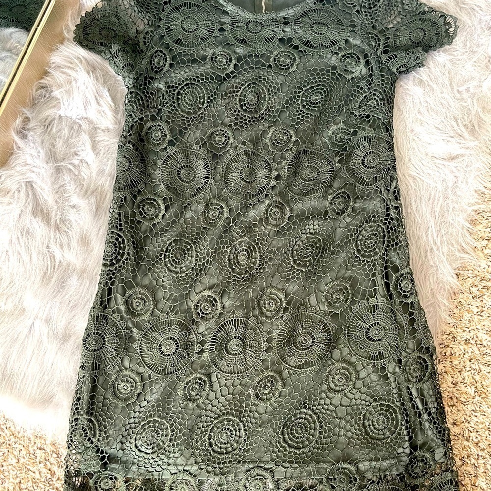 Green Embroidery Lace Dress - Picture 6 of 6